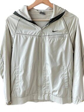 Nike Women’s Minimalist Beige Track Suit Jacket (S) & Pants (M) Set
